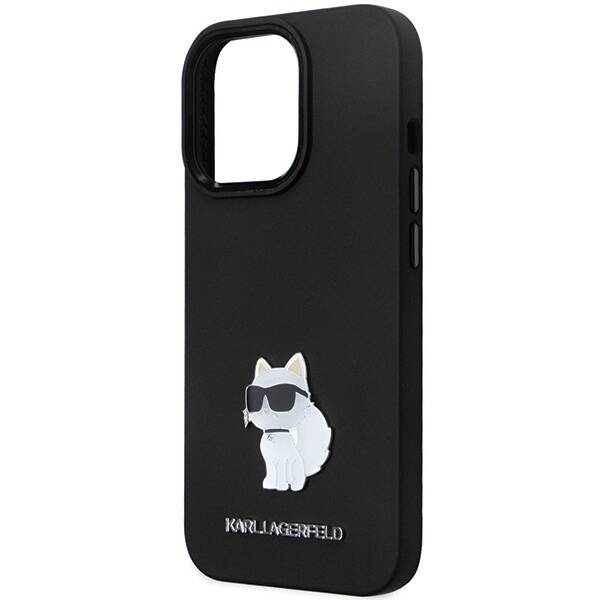 KARL LAGERFELD KLHCP13LSMHCNPK IPHONE 13 PRO / 13 6.1 "BLACK / BLACK HARDCASE SILICONE C METAL PIN