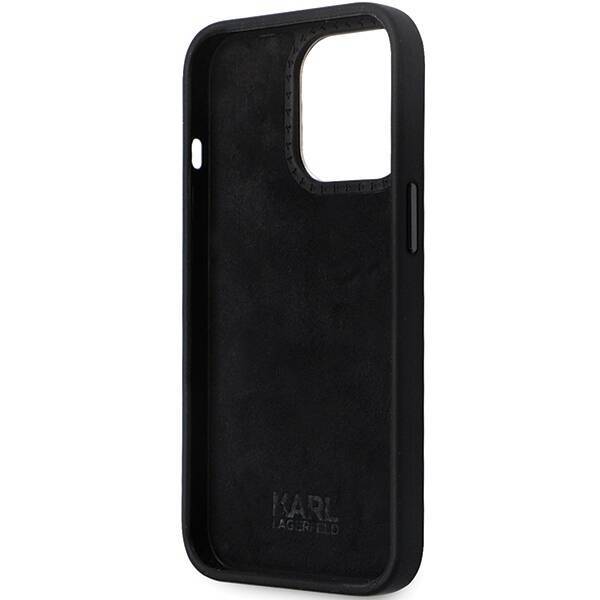 KARL LAGERFELD KLHCP13LSMHCNPK IPHONE 13 PRO / 13 6.1 "BLACK / BLACK HARDCASE SILICONE C METAL PIN