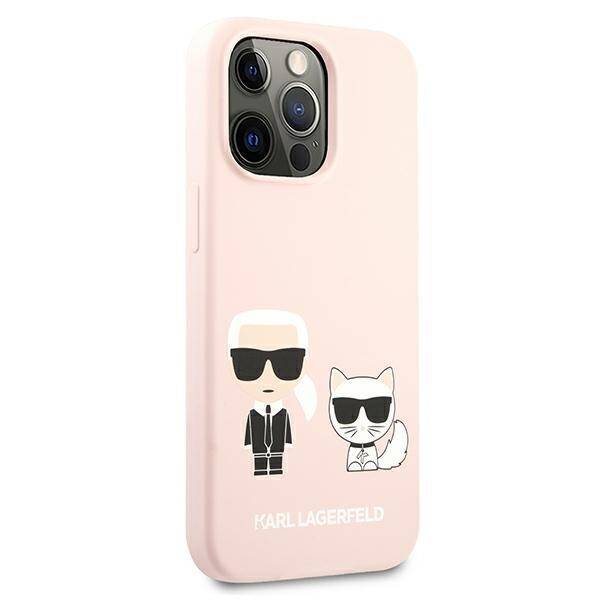 KARL LAGERFELD KLHCP13LSSKCI IPHONE 13 PRO / 13 6.1 "HARDCASE LIGHT PINK / LIGHT PINK SILICONE KARL & CHOUPETTE