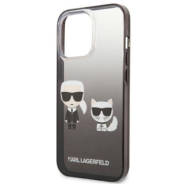 KARL LAGERFELD KLHCP13LTGKCK IPHONE 13 PRO / 13 6.1 "HARDCASE CZARNY / BLACK GRADIENT IKONIK KARL & CHUPETTE