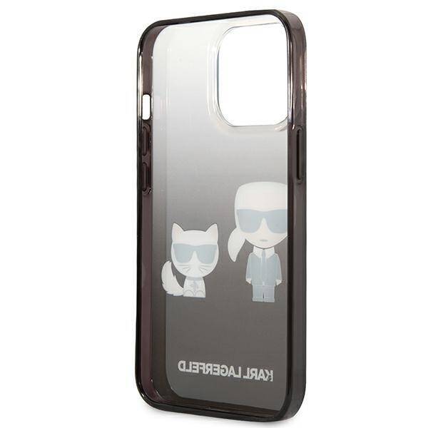 KARL LAGERFELD KLHCP13LTGKCK IPHONE 13 PRO / 13 6.1 "HARDCASE CZARNY / BLACK GRADIENT IKONIK KARL & CHUPETTE