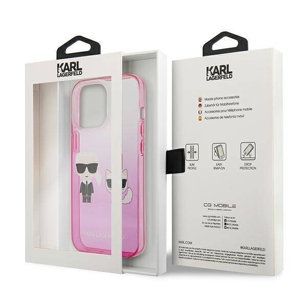 KARL LAGERFELD KLHCP13LTGKCP IPHONE 13 PRO / 13 6.1 "HARDCASE PINK / PINK GRADIENT IKONIK KARL & CHUPETTE