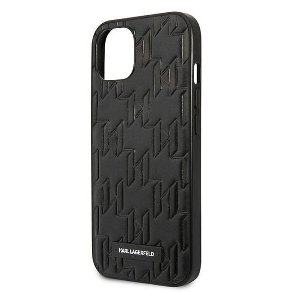 KARL LAGERFELD KLHCP13MMMP1K IPHONE 13/14/15 6.1 "HARDCASE CZARNY / BLACK MONOGRAM PLAQUE