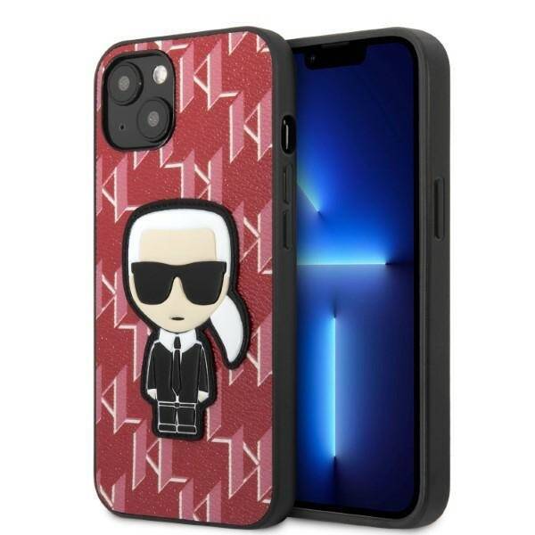 KARL LAGERFELD KLHCP13MMPMNIKPI IPHONE 13/14/15 6.1 "HARDCASE RED / RED MONOGRAM IKONIK PATCH