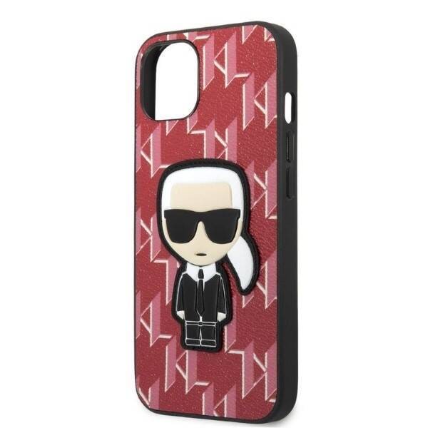 KARL LAGERFELD KLHCP13MMPMNIKPI IPHONE 13/14/15 6.1 "HARDCASE RED / RED MONOGRAM IKONIK PATCH