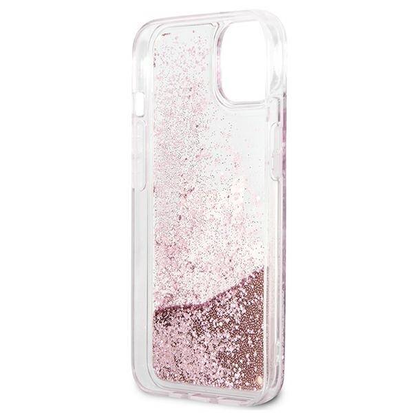 KARL LAGERFELD KLHCP13MPABGNU IPHONE 13/14/15 6.1 "PINK / PINK HARDCASE PEEK A BOO LIQUID GLITTER