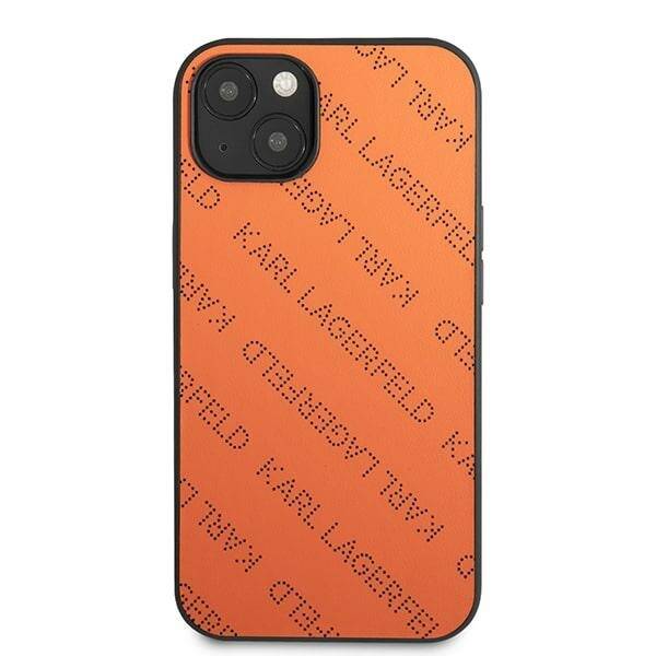 KARL LAGERFELD KLHCP13MPTLO IPHONE 13/14/15 6.1 "HARDCASE ORANGE / ORANGE PERFORATED ALLOVER