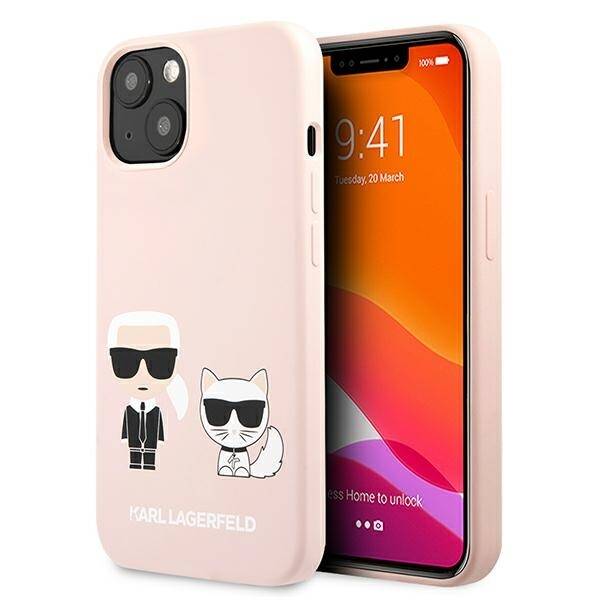 KARL LAGERFELD KLHCP13MSSKCI IPHONE 13/14/15 6.1 "HARDCASE LIGHT PINK / LIGHT PINK SILICONE KARL & CHUPETTE