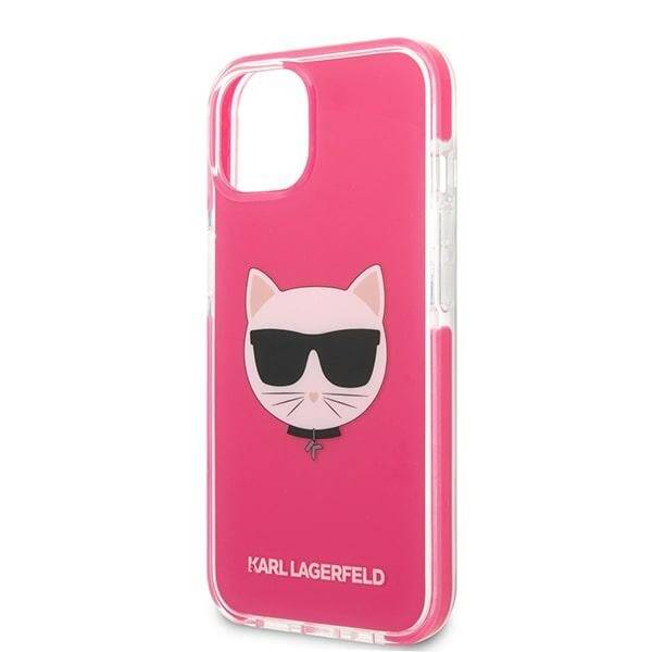 KARL LAGERFELD KLHCP13MTPECPI IPHONE 13/14/15 6.1 "HARDCASE FUKSJA / FUSCHIA CHOUPETTE HEAD