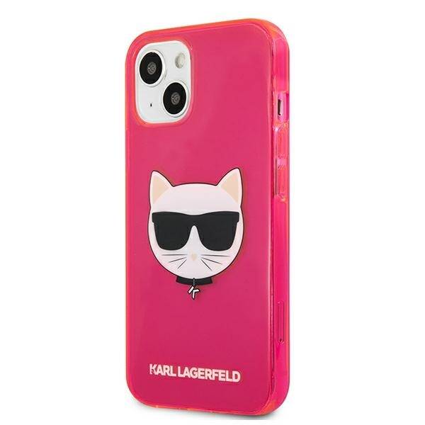 KARL LAGERFELD KLHCP13SCHTRP IPHONE 13 MINI 5.4 "PINK/PINK HARDCASE GLITTER CHAPETTE FLUO