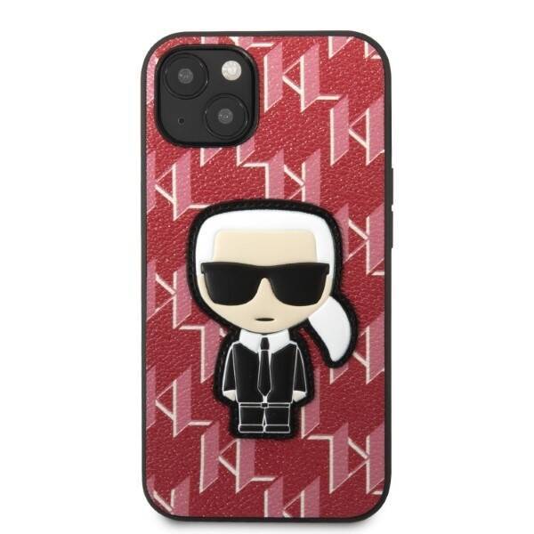 KARL LAGERFELD KLHCP13SPMNIKPI IPHONE 13 MINI 5.4 "HARDCASE RED/RED MONOGRAM ICONIK PATCH