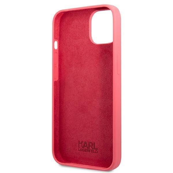 KARL LAGERFELD KLHCP13SSLMP1PI IPHONE 13 MINI 5.4 "HARDCASE FUKSJA/FUCHSIA SILICONE PLAQUE