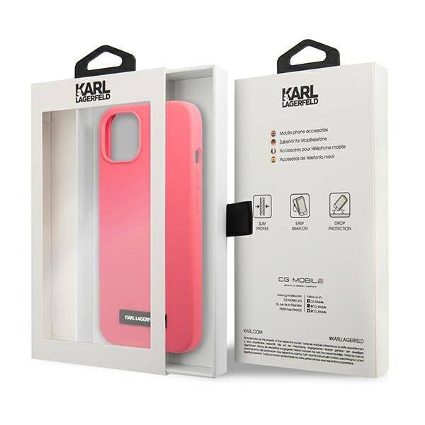 KARL LAGERFELD KLHCP13SSLMP1PI IPHONE 13 MINI 5.4 "HARDCASE FUKSJA/FUCHSIA SILICONE PLAQUE