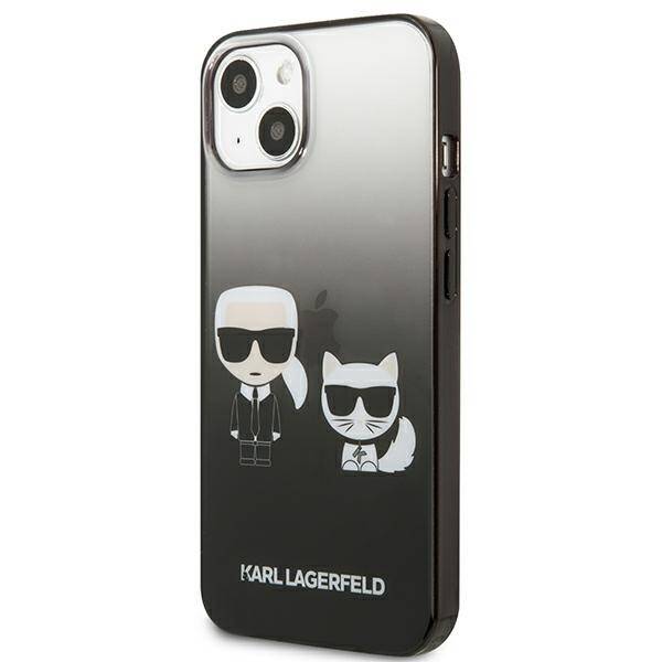 KARL LAGERFELD KLHCP13STGKCK IPHONE 13 MINI 5.4 "HARDCASE CZARNY/BLACK GRADIENT IKONIK KARL & CHOUPETTE