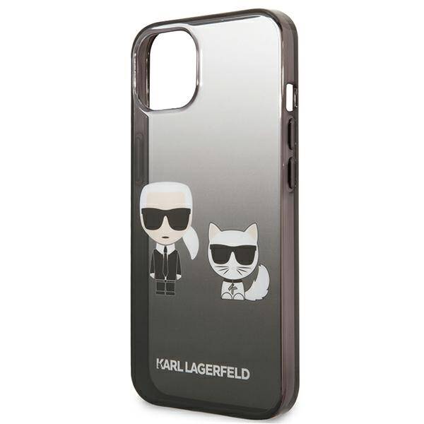 KARL LAGERFELD KLHCP13STGKCK IPHONE 13 MINI 5.4 "HARDCASE CZARNY/BLACK GRADIENT IKONIK KARL & CHOUPETTE