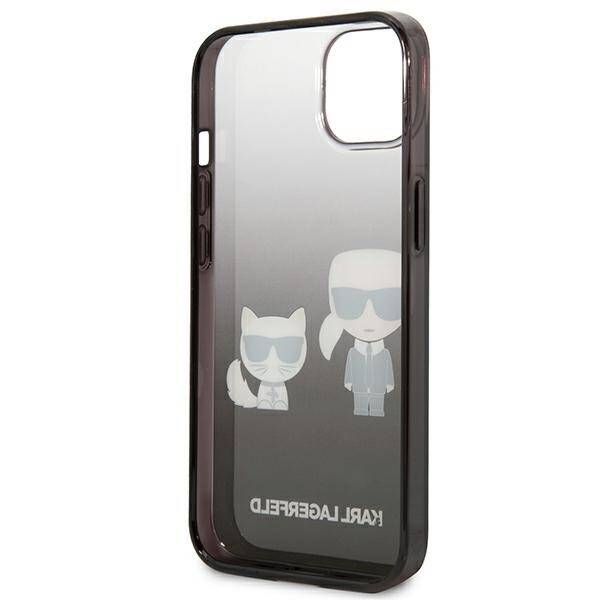 KARL LAGERFELD KLHCP13STGKCK IPHONE 13 MINI 5.4 "HARDCASE CZARNY/BLACK GRADIENT IKONIK KARL & CHOUPETTE