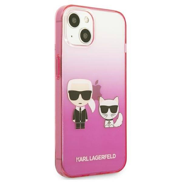 KARL LAGERFELD KLHCP13STGKCP IPHONE 13 MINI 5.4 "HARDCASE PINK/PINK GRADIENT IKONIK KARL & CHOUPETTE