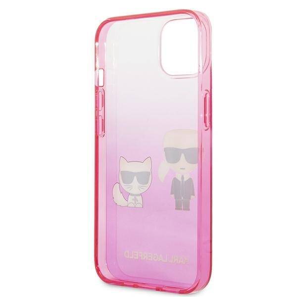 KARL LAGERFELD KLHCP13STGKCP IPHONE 13 MINI 5.4 "HARDCASE PINK/PINK GRADIENT IKONIK KARL & CHOUPETTE