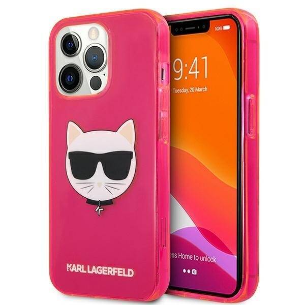 KARL LAGERFELD KLHCP13XCHTRP IPHONE 13 PRO MAX 6.7 "PINK/PINK HARDCASE GLITTER CHOUPETTE FLUO