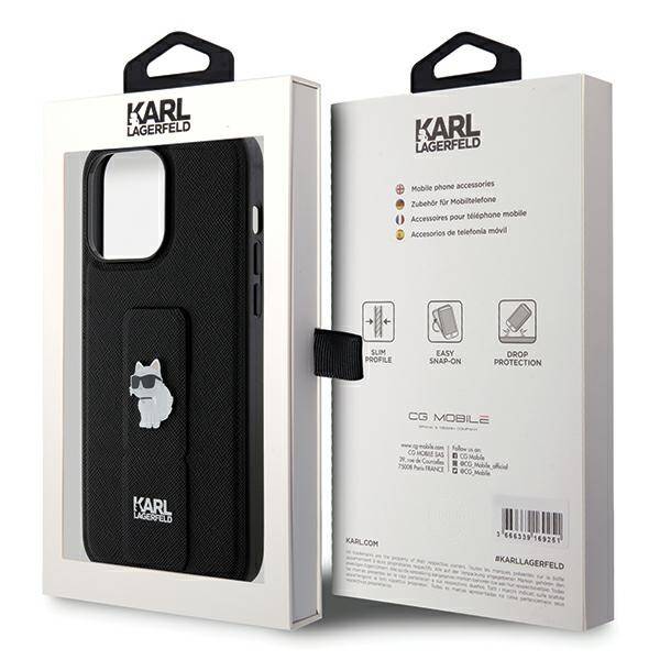 KARL LAGERFELD KLHCP13XGSACHPK IPHONE 13 PRO MAX 6.7 "BLACK/BLACK HARDCASE GRIPSTAND SWAPS CHOUPETTE PINS