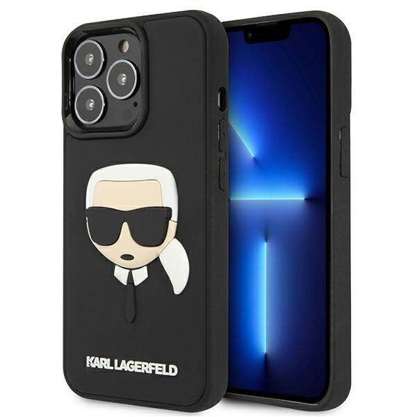 KARL LAGERFELD KLHCP13XKH3DBK IPHONE 13 PRO MAX 6.7 "BLACK/BLACK HARDCASE 3D RUBBER KARL`S HEAD