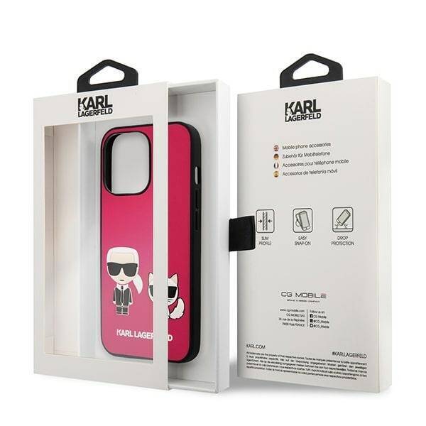 KARL LAGERFELD KLHCP13XPCUCCP IPHONE 13 PRO MAX 6.7 "FUKSJA/FUCHSIA HARDCASE IKONIK KARL & CHUPETTE