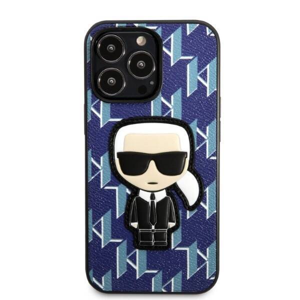 KARL LAGERFELD KLHCP13XPMNIKBL IPHONE 13 PRO MAX 6.7 "HARDCASE BLUE/BLUE MONOGRAM IKONIK PATCH