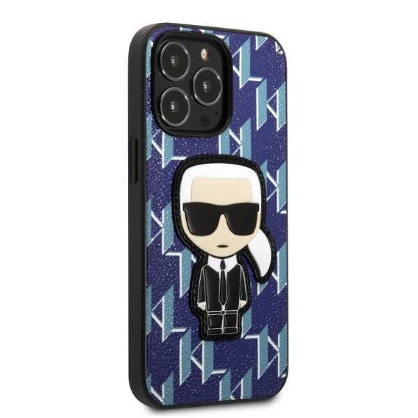 KARL LAGERFELD KLHCP13XPMNIKBL IPHONE 13 PRO MAX 6.7 "HARDCASE BLUE/BLUE MONOGRAM IKONIK PATCH