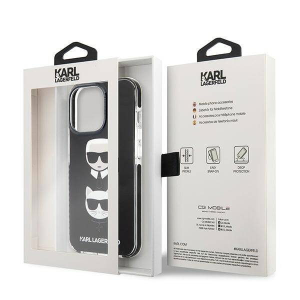 KARL LAGERFELD KLHCP13XTPE2TK IPHONE 13 PRO MAX 6.7 "HARDCASE CZARNY/BLACK KARL & CHUPETTE HEAD