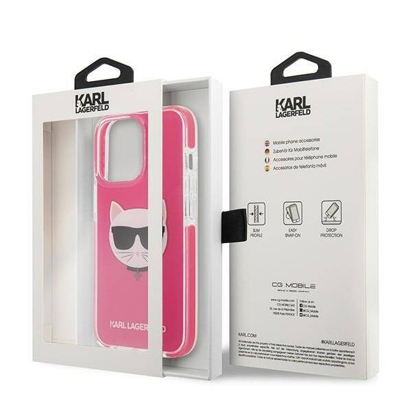 KARL LAGERFELD KLHCP13XTPECPI IPHONE 13 PRO MAX 6.7 "HARDCASE FUKSJA/FUSCHIA CHOUPETTE HEAD