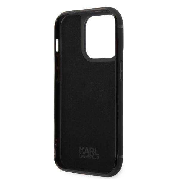 KARL LAGERFELD KLHCP14LCSSK IPHONE 14 PRO 6.1 "HARDCASE CZARNY/BLACK SIGNATURE LOGO CARDSLOT