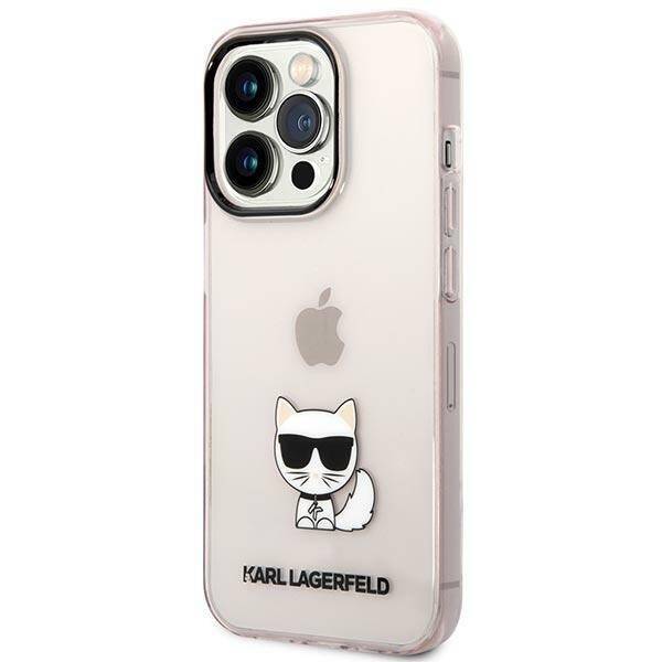 KARL LAGERFELD KLHCP14LCTRI IPHONE 14 PRO 6.1 "HARDCASE PINK/PINK TRANSPARENT CHAPETTE BODY