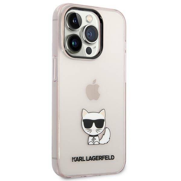 KARL LAGERFELD KLHCP14LCTRI IPHONE 14 PRO 6.1 "HARDCASE PINK/PINK TRANSPARENT CHAPETTE BODY