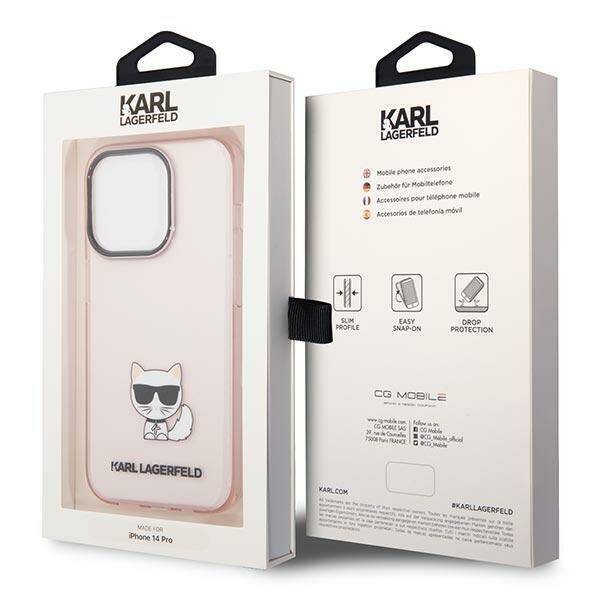 KARL LAGERFELD KLHCP14LCTRI IPHONE 14 PRO 6.1 "HARDCASE PINK/PINK TRANSPARENT CHAPETTE BODY