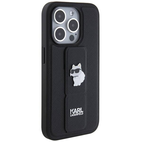 KARL LAGERFELD KLHCP14LGSACHPK IPHONE 14 PRO 6.1 "BLACK/BLACK HARDCASE GRIPSTAND SWAPS CHOUPETTE PINS