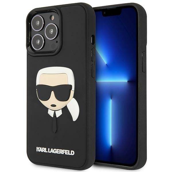 KARL LAGERFELD KLHCP14LKH3DBK IPHONE 14 PRO 6.1 "BLACK/BLACK HARDCASE 3D RUBBER KARL`S HEAD