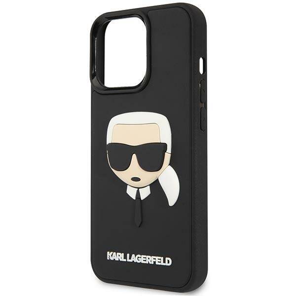 KARL LAGERFELD KLHCP14LKH3DBK IPHONE 14 PRO 6.1 "BLACK/BLACK HARDCASE 3D RUBBER KARL`S HEAD