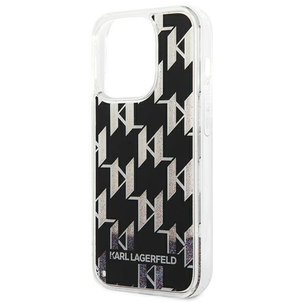 KARL LAGERFELD KLHCP14LLMNMK IPHONE 14 PRO 6.1 "HARDCASE BLACK/BLACK LIQUID GLITTER MONOGRAM