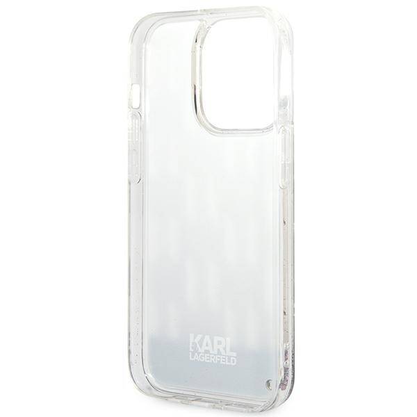 KARL LAGERFELD KLHCP14LLMNMS IPHONE 14 PRO 6.1 "HARDCASE SILVER/SILVER LIQUID GLITTER MONOGRAM