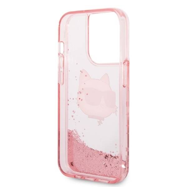 KARL LAGERFELD KLHCP14LLNCHCP IPHONE 14 PRO 6.1 "PINK/PINK HARDCASE GLITTER CHOUPETTE HEAD