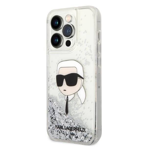 KARL LAGERFELD KLHCP14LLNKHCH IPHONE 14 PRO 6.1 "SILVER/SILVER HARDCASE GLITTER KARL HEAD