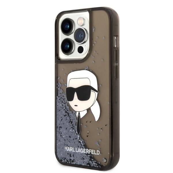 KARL LAGERFELD KLHCP14LLNKHCK IPHONE 14 PRO 6.1 "BLACK/BLACK HARDCASE GLITTER KARL HEAD