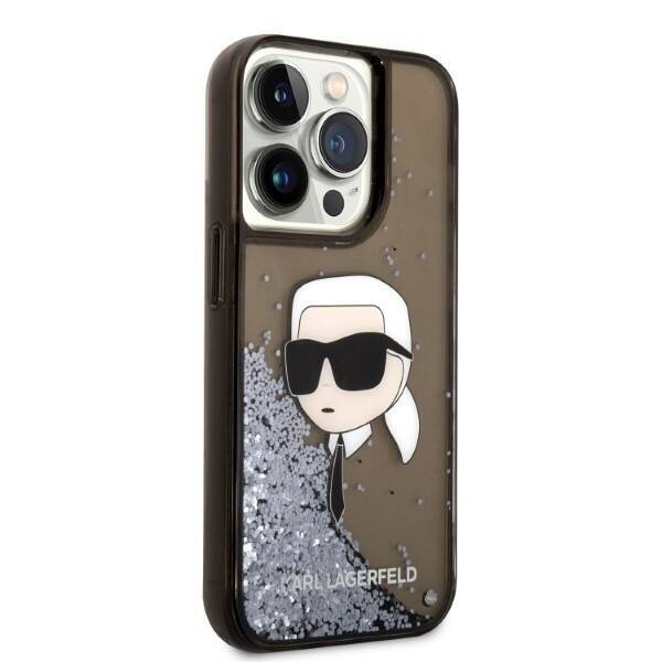 KARL LAGERFELD KLHCP14LLNKHCK IPHONE 14 PRO 6.1 "BLACK/BLACK HARDCASE GLITTER KARL HEAD