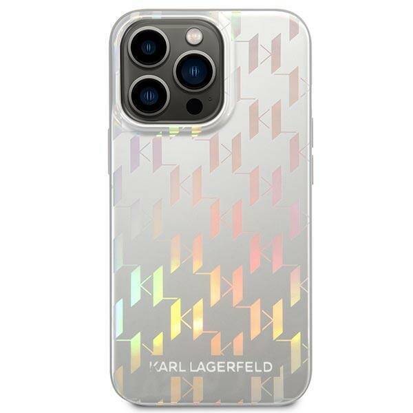 KARL LAGERFELD KLHCP14LMMSV3 IPHONE 14 PRO 6.1 "HARDCASE SILVER/SILVER MONOGRAM IRIDESCENT