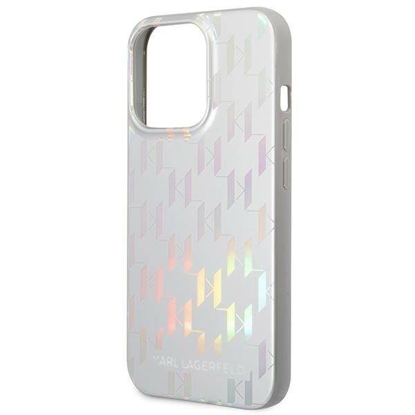 KARL LAGERFELD KLHCP14LMMSV3 IPHONE 14 PRO 6.1 "HARDCASE SILVER/SILVER MONOGRAM IRIDESCENT