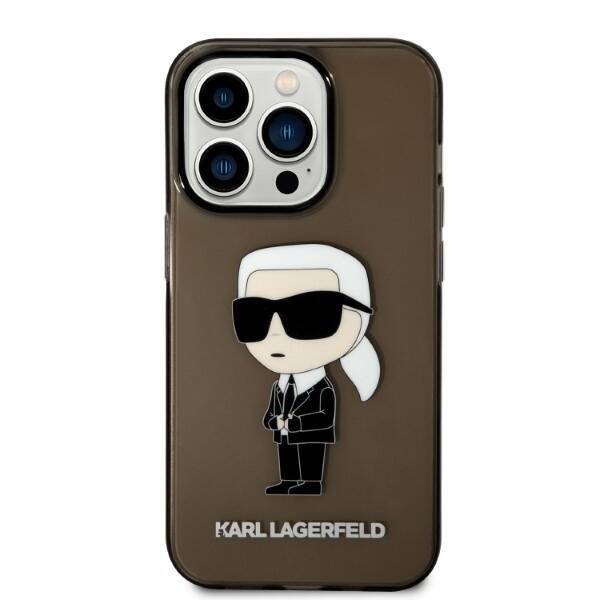 KARL LAGERFELD KLHCP14LNIKTCK IPHONE 14 PRO 6.1 "BLACK/BLACK HARDCASE IKONIK KARL LAGERFELD