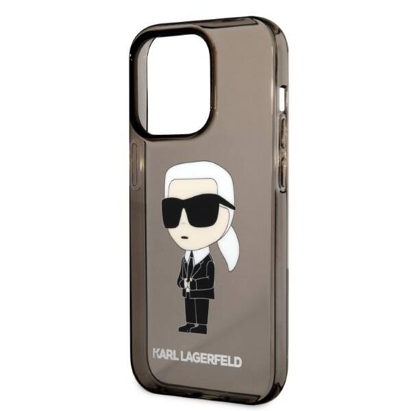 KARL LAGERFELD KLHCP14LNIKTCK IPHONE 14 PRO 6.1 "BLACK/BLACK HARDCASE IKONIK KARL LAGERFELD