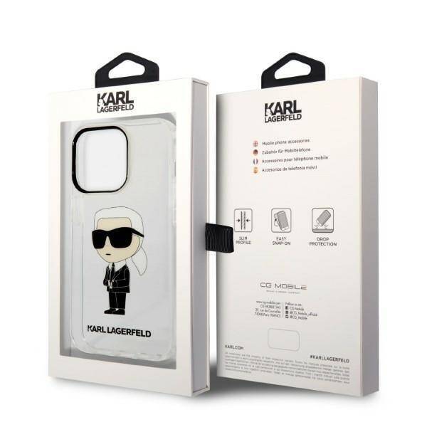 KARL LAGERFELD KLHCP14LNKKTCT IPHONE 14 PRO 6.1 "TRANSPARENT HARDCASE IKONIK KARL LAGERFELD