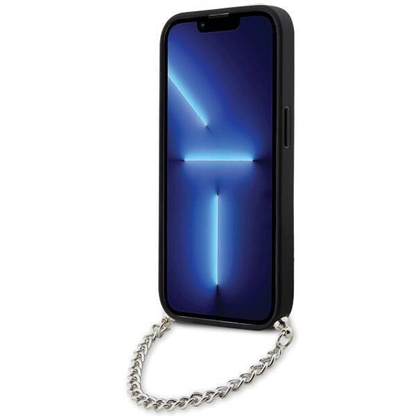 KARL LAGERFELD KLHCP14LSACKLHPG IPHONE 14 PRO 6.1 "SREBRRY/SILVER HARDCASE SAFFIANO MONOGRAM CHAIN