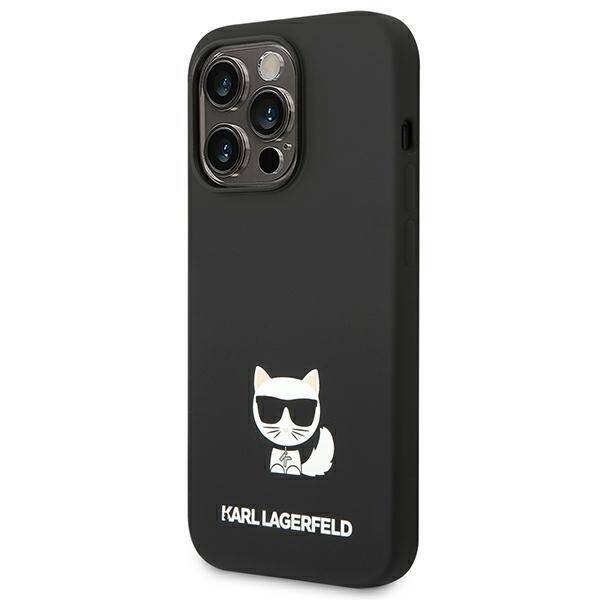 KARL LAGERFELD KLHCP14LSLCTBK IPHONE 14 PRO 6.1 "HARDCASE CZARNY/BLACK SILICONE CHUPETTE BODY